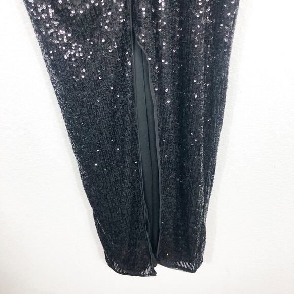 BCBGMAXAZRIA One-Sleeve Sequin Gown Size Small Sparkle Event Cocktail Wedding - Picture 11 of 15